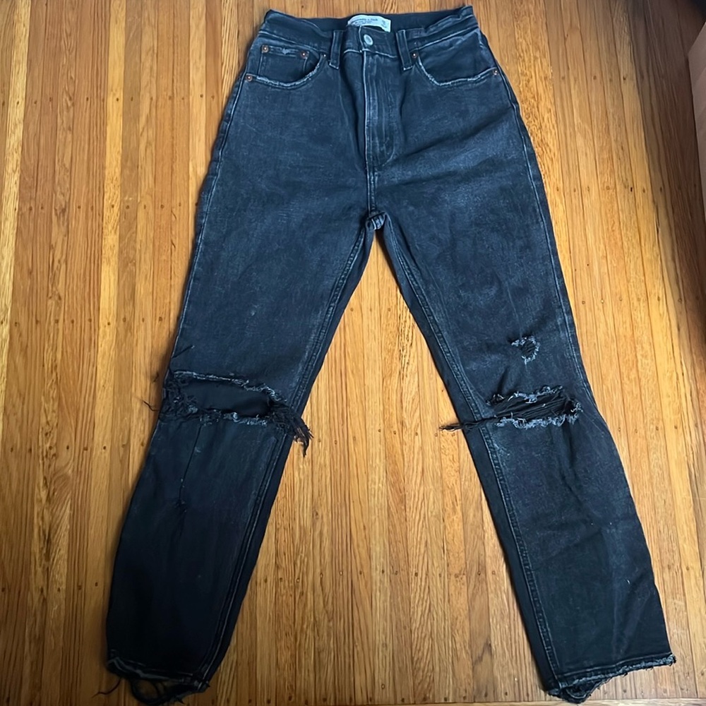 Abercrombie & Fitch The Ankle Straight Ultra High Rise Jeans